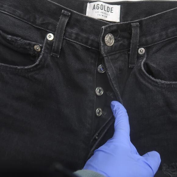 Agolde 90's Mid Rise Loose Fit Jeans in Audio Size 24 - Picture 6 of 13